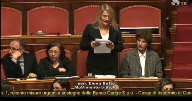 Intervento in aula su Banca Carige